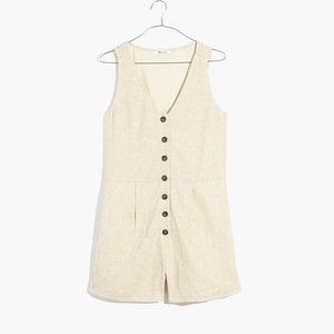 NWT Madewell V-Neck Button-Down Romper